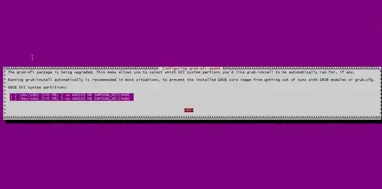 grub-efi-amd64 selection menu