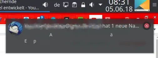 missing characters in a notification