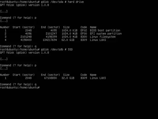 tweaked gdisk output