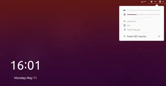 A screenshot of my white system menu from the lock screen