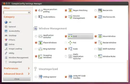 CompizConfig screenshot showing plugin