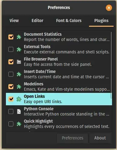 screenshot highlighting the described plugin in the list