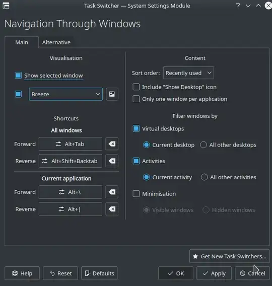 Options for switch application