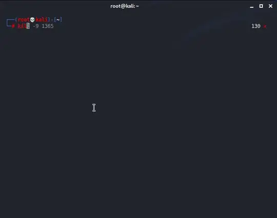 Picture of terminal showing the visual autocompletion feature