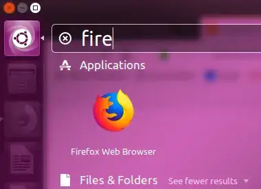 Launching Firefox from the launcher