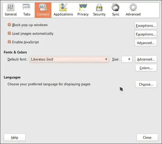 Firefox Font Preferences