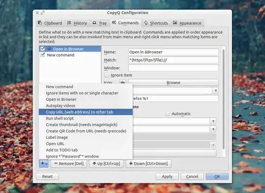 CopQ Configuration windows