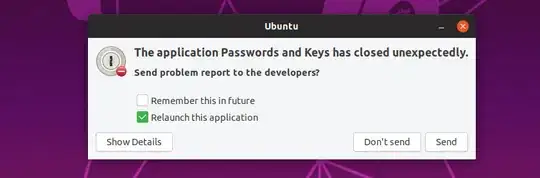 Error message window on old laptop