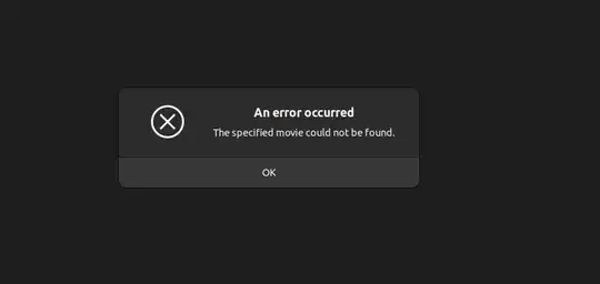 error in default video player