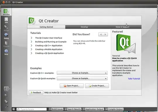 Qt Creator main window