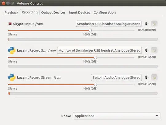 pavucontrol Kazam recording setup