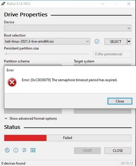 semaphore timeout period