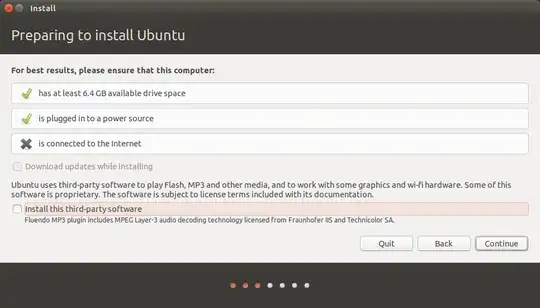Disabled update selection for a laptop