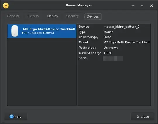Power Manager, Devices tab