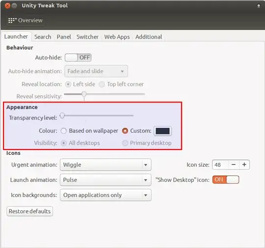 unity tweak tool launcher setting