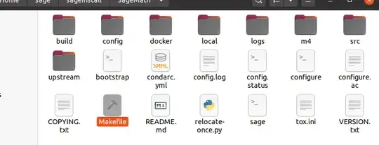The sage folder contains the files shown in the image, if there is lacking something I may not undestand while downloading the source code, then please guide