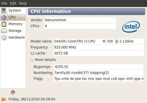 my system configuration