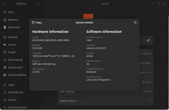 After installing update