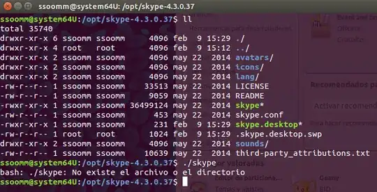 ls and execution output