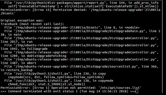 Here is a screenshot of the problem.