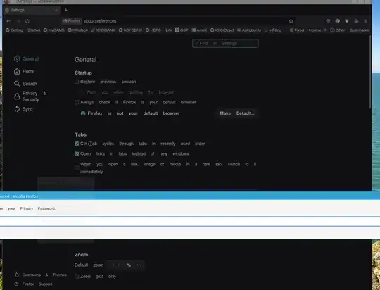 Screenshot of Firefox after installation of kubuntu-desktop