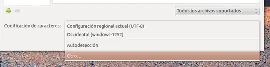 Character encoding option in Gaupol's open window