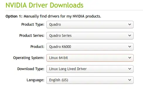 NVIDIA search based on lspci -vnn | grep VGA