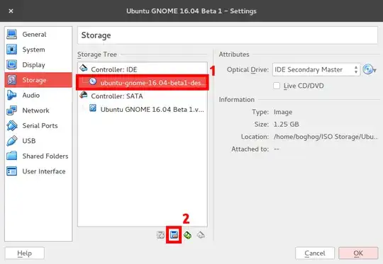 Removing the selected storage attachment