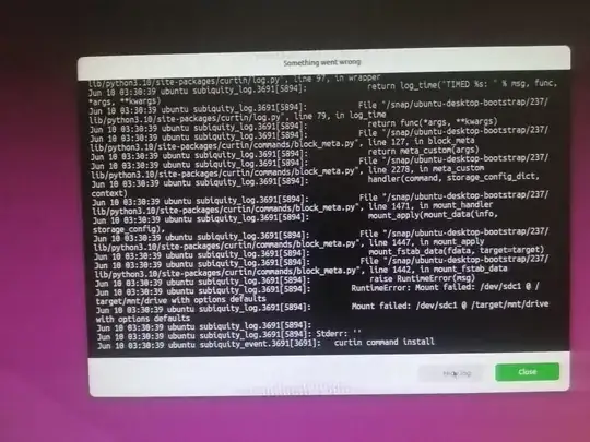 Crashing While installing at the final steps