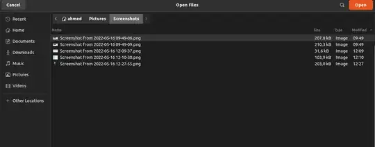I want to see the image preview in this file open dialog