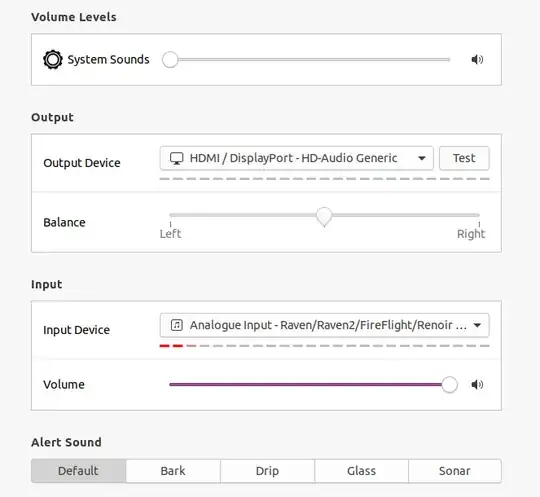 Output device showing HDMI...