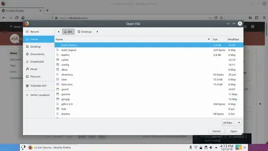 GTK file selection dialog