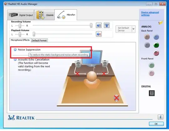 Image showing noise suppression option