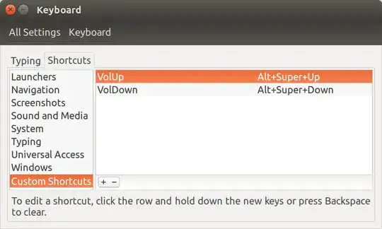 screenshot of keyboard shortcuts settings 
