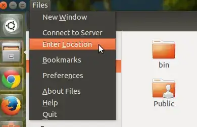 Enter Location in Nautilus
