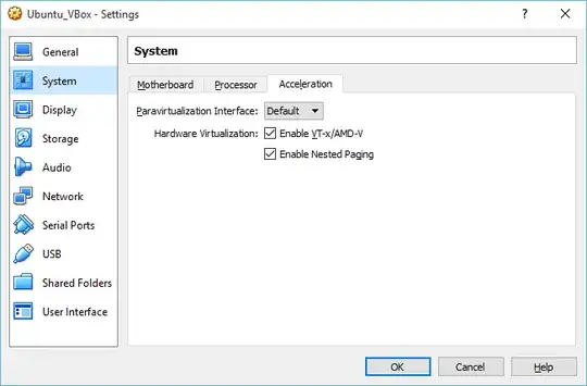 Acceleration settings
