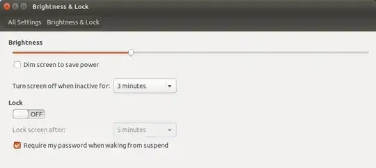 Brightness and Lock settings
