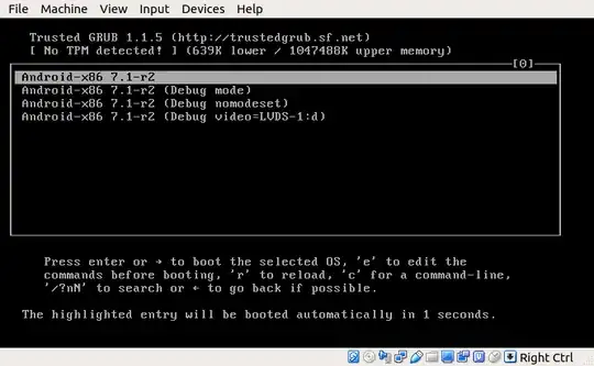 booting Android - GRUB menu