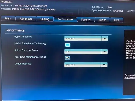 BIOS settings