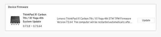 Thinkpad Firmware update