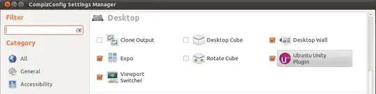 The Compiz settings manager
