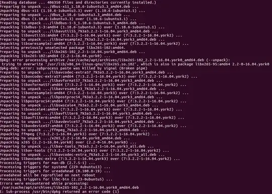 Broken Pipe, /usr/bin/dpkg returns an error code