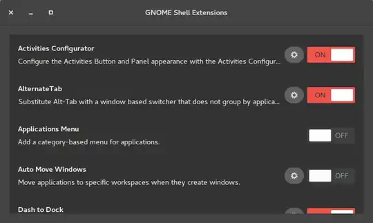 GNOME Shell Extensions Dedicated Window