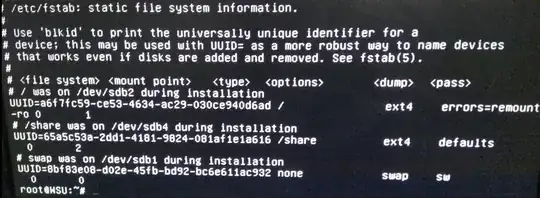 cat /etc/fstab