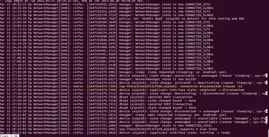 NetworkManager logs: