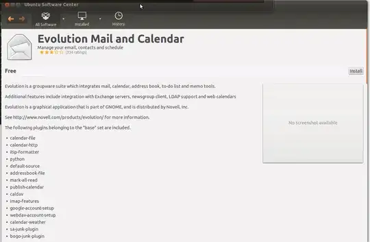 Ubuntu Software Center - Evolution install