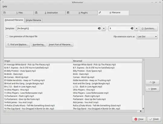 5. Final results showing.