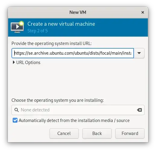 Create a new virtual machine