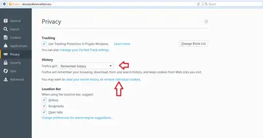 Remove all cookies under "remove individual cookies"