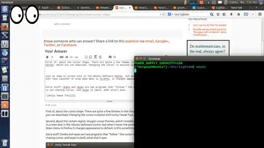 xeyes. The cursor doesn't appear in the screenshot,though